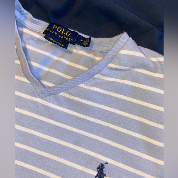 Polo Ralph Lauren Light Blue Striped Short Sleeve Shirt - Picture 6 of 7
